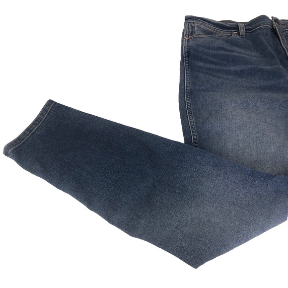 Wrangler Women’s Wriggler 612 Skinny Jeans 32x28 Blue Denim High Rise Distressed - Picture 3 of 11